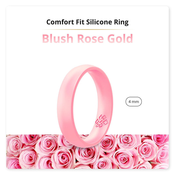 Blush Rose Gold Breathable Silicone Ring For Women - Knot Theory
