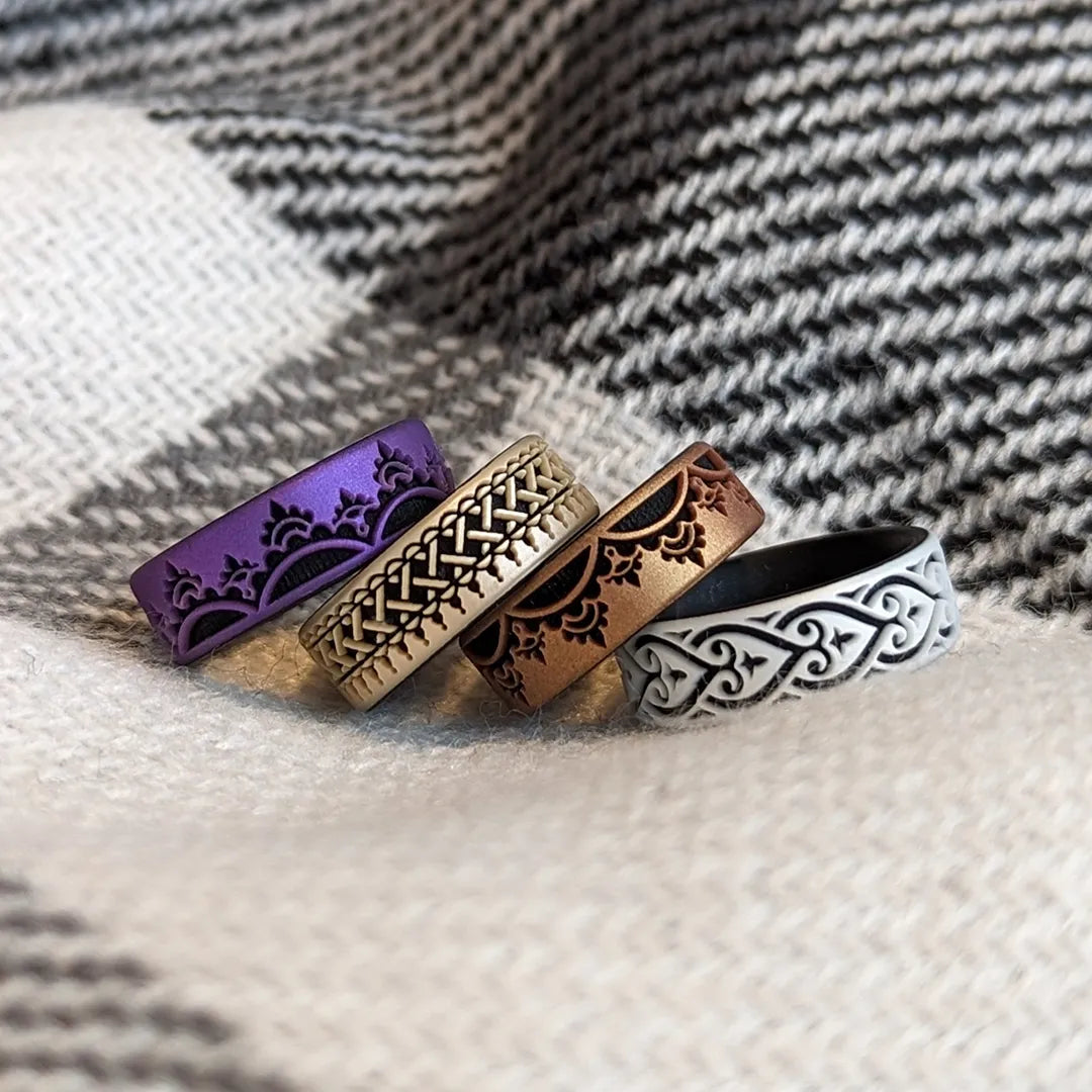 Crowns Silicone Wedding Ring on Dual Layer 6mm