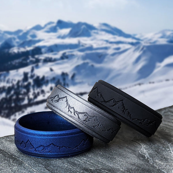 Mountain Silicone Ring on Rise 8mm