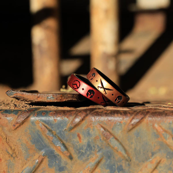 Spartan Warrior Silicone Ring on Dual Layer 6mm
