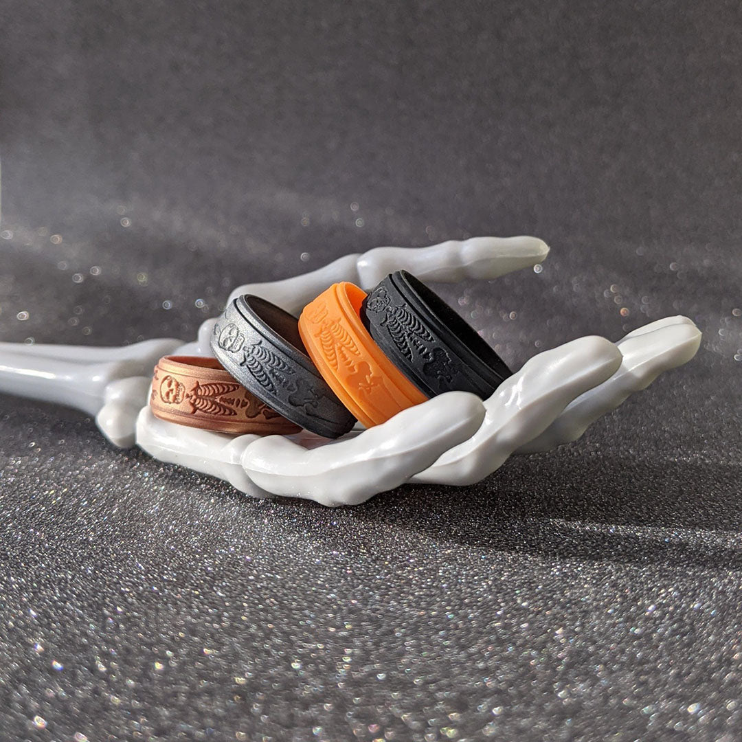 Skeleton Silicone Ring on Rise 8mm