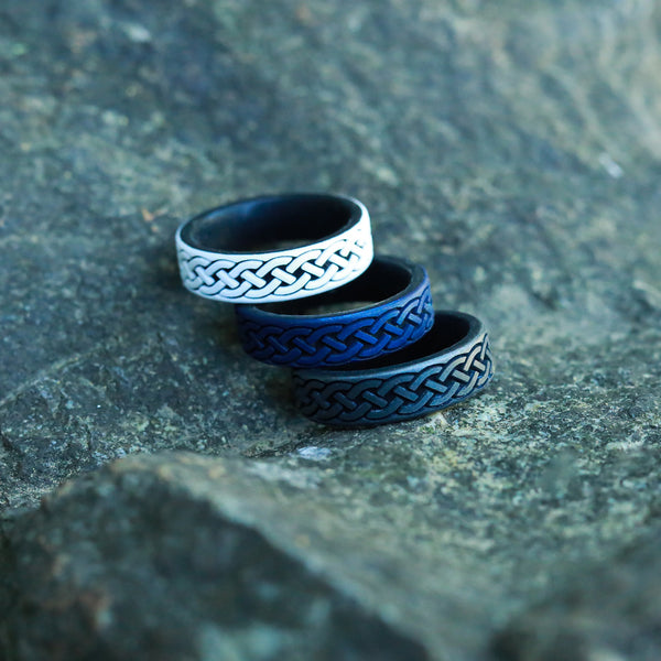 Celtic Sailor's Knot Silicone Ring on Dual Layer 6mm