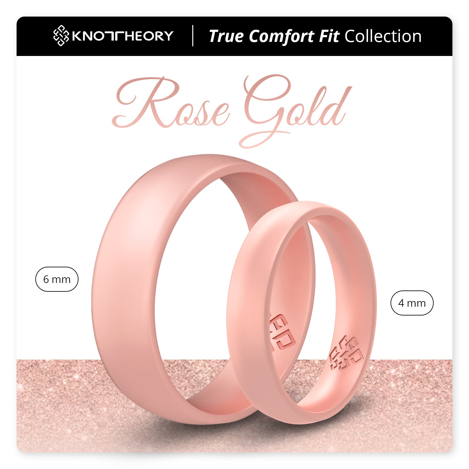 Rose Gold Breathable Silicone Ring