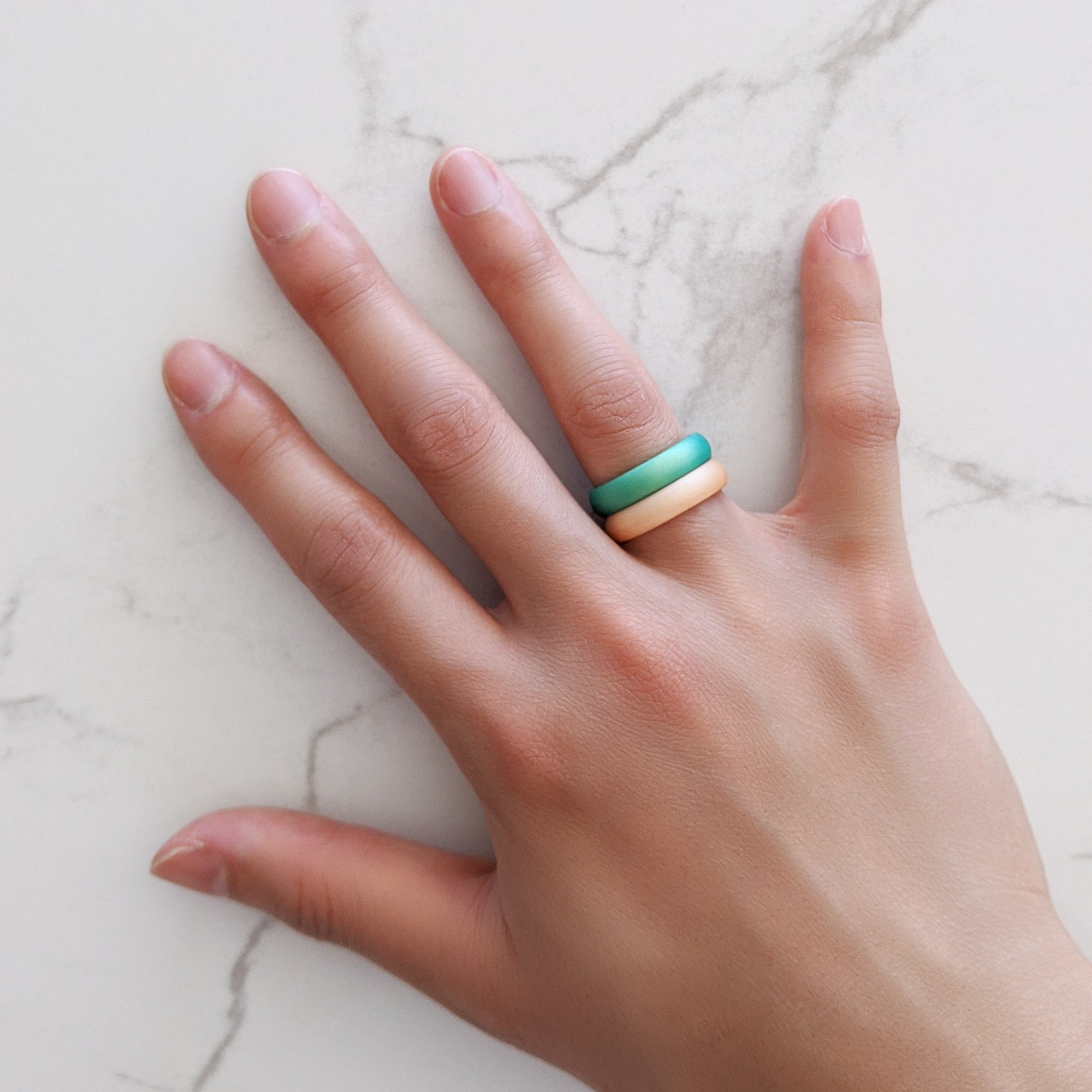 Pearl Green Breathable Silicone Ring for Women - Knot Theory