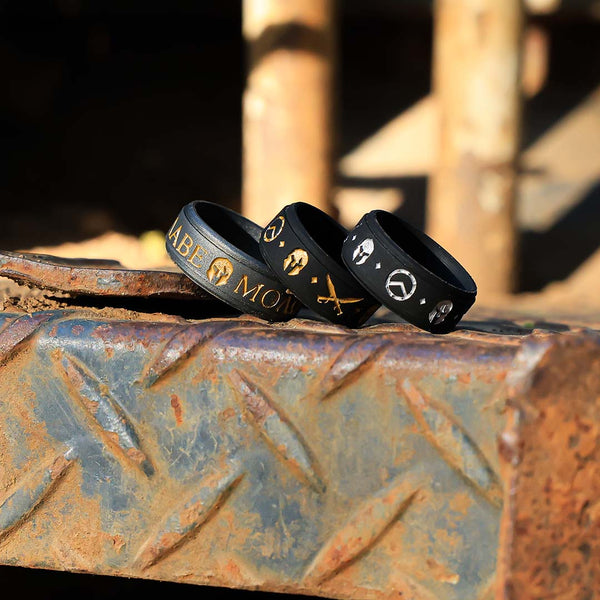 Molon Labe Silicone Ring on Rise 8mm