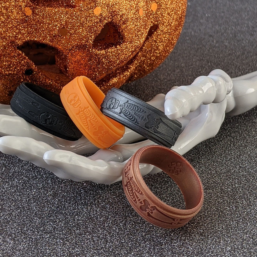 Skeleton Silicone Ring on Rise 8mm