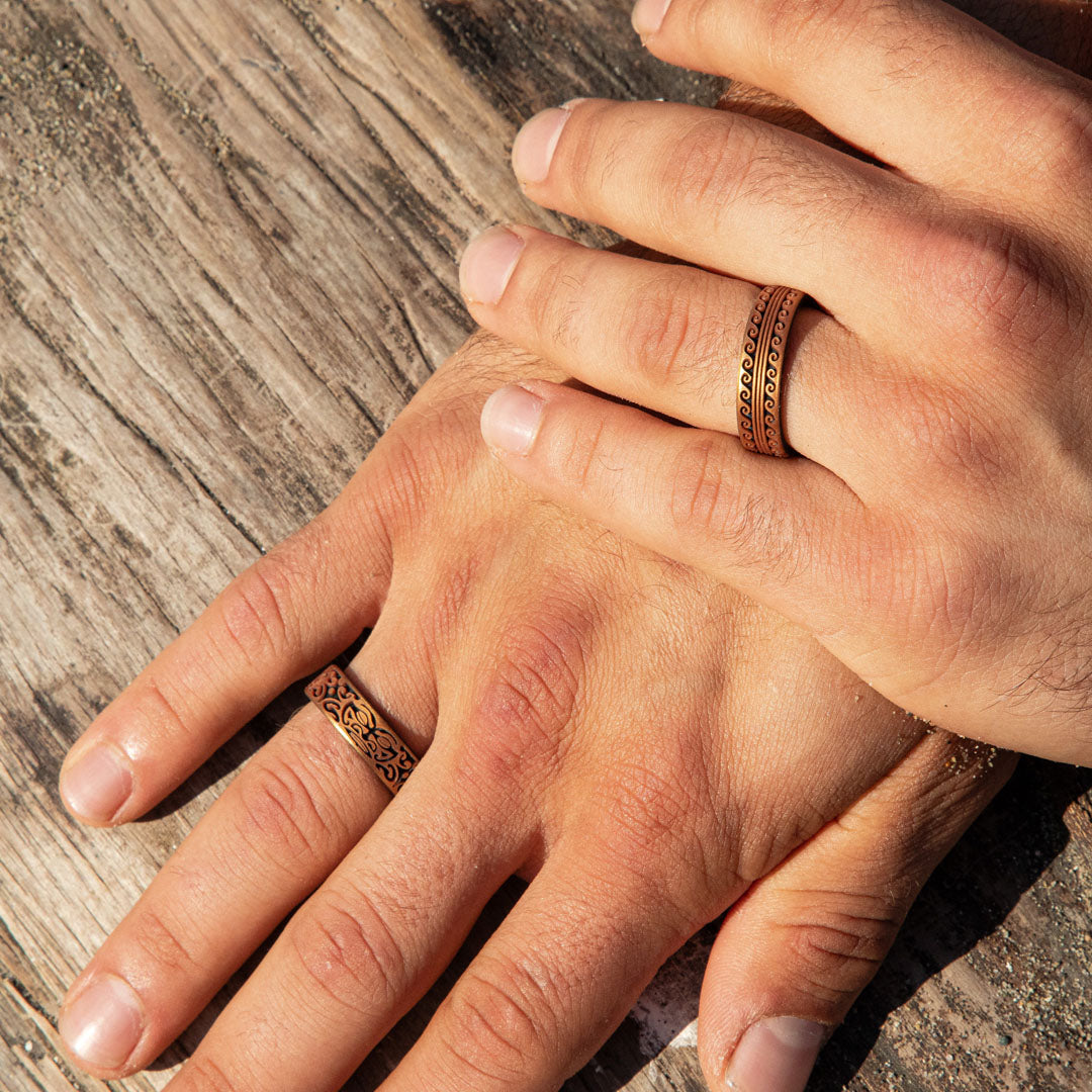 Warrior of Wisdom Silicone Ring on Dual Layer 6mm