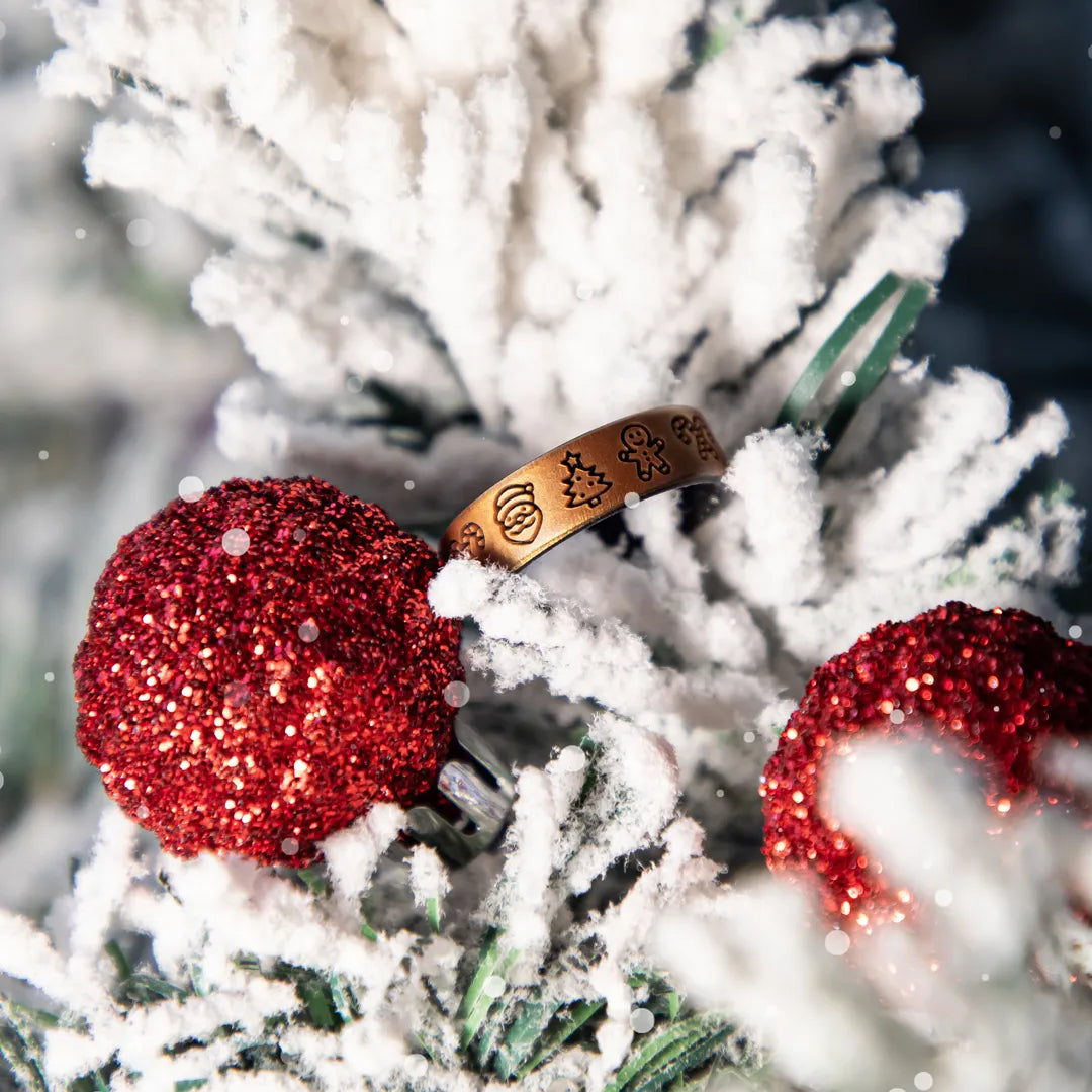 Christmas Icons Silicone Ring on Dual Layer 6mm