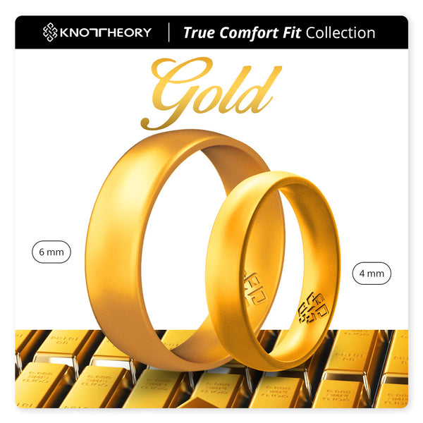 Gold Breathable Silicone Ring