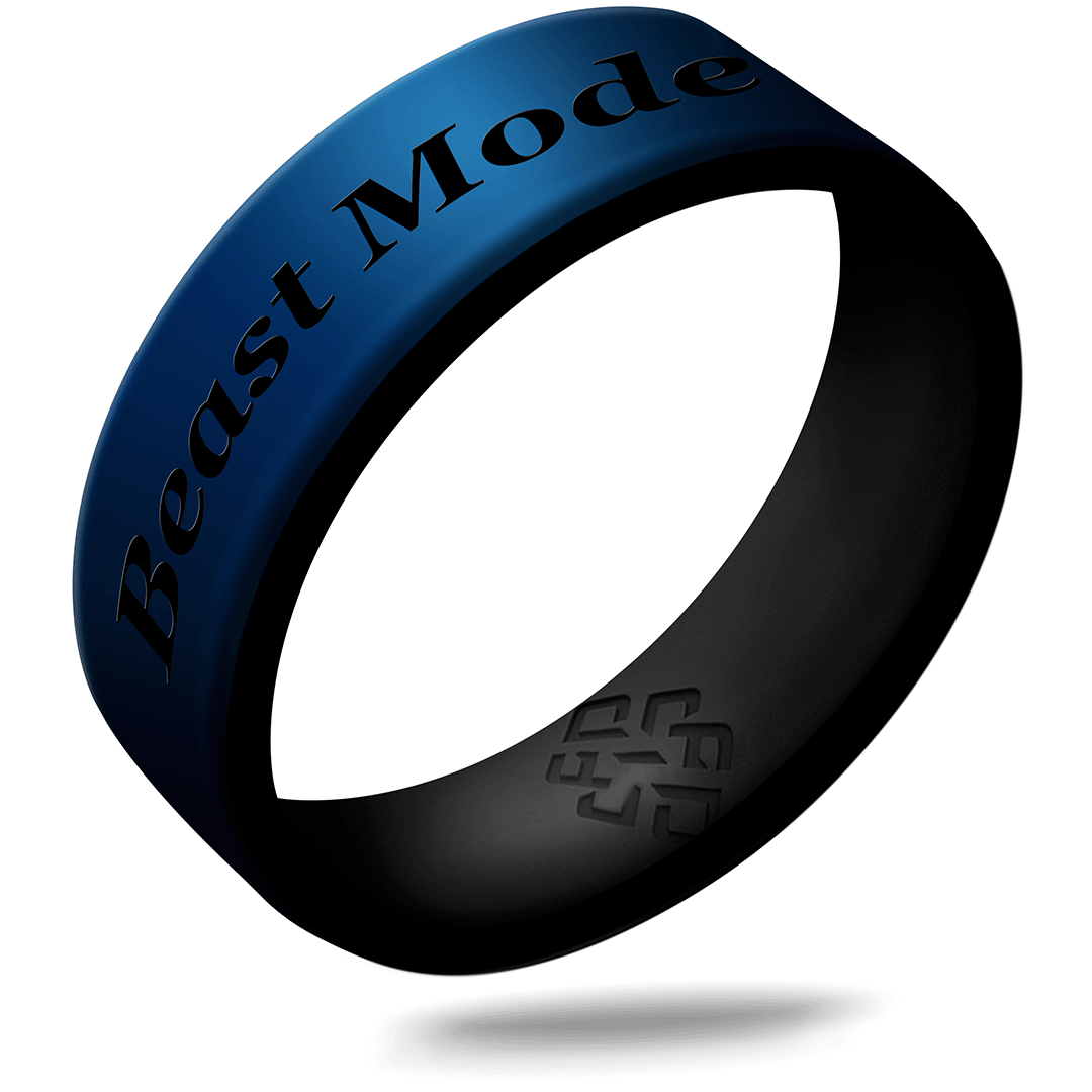 Custom Engraved Dual Layer Silicone Ring - Motivational Words, Mantras, Quotes, and More in 6mm