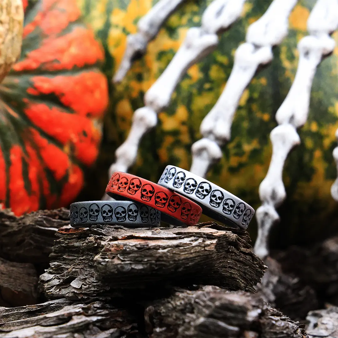 Skulls Silicone Rings Dual Layer